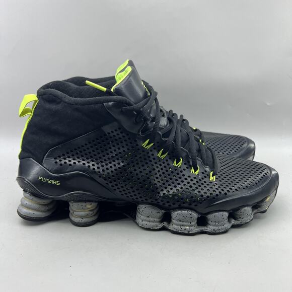 Nike Shox TLX Mid SP Flywire Shoes Men Size 11 Black Green Running Mid Sneakers - Picture 1 of 11